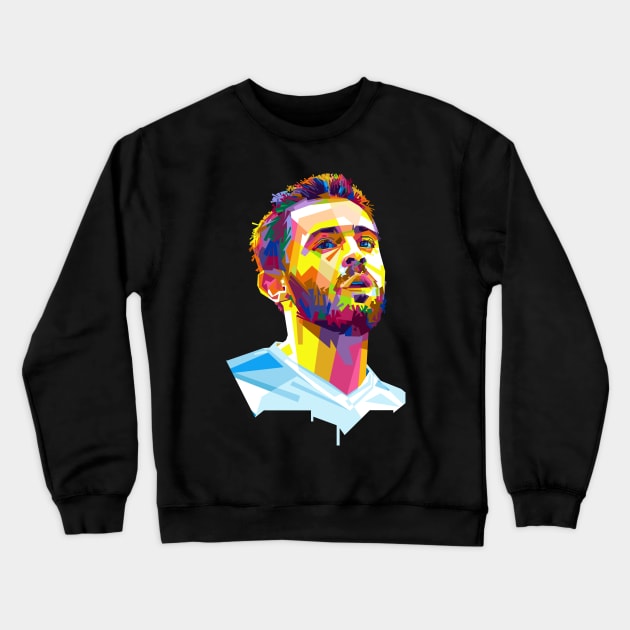 BERNARDO SILVA Crewneck Sweatshirt by Vector Baturaja